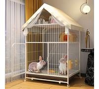 Cage de Lapin, clôture de Jeu pour Animaux de Compagnie, Cabine de Cage de Lapin, clôture de Jeu pour Chien avec Grand Plateau, clôture de Cour en Fil métallique Portable ()