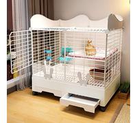 Cage de Lapin intérieur Hutch Hutch, avec défilé et puits de lumière accrus, Facile à Nettoyer et à Installer, Conception à Double Couche, Grande capacité, Une variété de Couleurs Disponibles