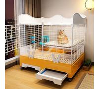 Cage de Lapin intérieur Hutch Hutch, avec défilé et puits de lumière accrus, Facile à Nettoyer et à Installer, Conception à Double Couche, Grande capacité, Une variété de Couleurs Disponibles