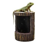 Cage De Nourrissage Reptiles Bol Alimentaire Suspendu À Bord Profond | Accessoires Reptiles Avec Crochets En Design Souche D'arbre Simulée Destiné Aux Petits Animaux Lézards Geckos Grenouilles