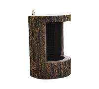 Cage De Nourrissage Reptiles Bol Alimentaire Suspendu À Bord Profond | Accessoires Reptiles Avec Crochets En Design Souche D'arbre Simulée Pour Lézards Barbus Geckos Grenouilles Terrarium