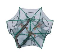 Cage De Piège À Poisson - Panier De Pêche Pliable De 60 Cm, Panier De Piège À Crabe Portable, Outil D'attrape-crevettes Résistant Fuites | Entonnoir D'entrée D'appât, Dispositif De Capture À Cadre