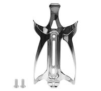 Cage de porte-bouteille d'eau pour vélo de montagne en alliage d'aluminium, support de rétention sécurisé léger pour le cyclisme, le vélo, compatible avec les bouteilles de 70 mm (Noir Argent)
