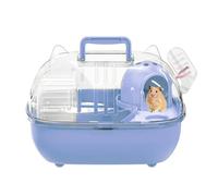 Cage De Pour Hamster Couvercle Transparent Mignon Avec Bouteille D'Eau | Cage Porte-Hamster Pour Domicile Visite Vétérinaire Furets Chinchillas Hérissons Souris