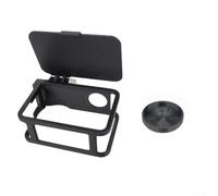 Cage de protection anti-reflet pour DJI pour osmo Action 6 - Cadre de protection anti-reflet avec capuchon d'objectif - Boîtier PC pour vidéo extérieure - Noir 10 x 7 x 4 cm