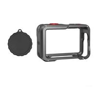 Cage de protection en alliage d'aluminium, pour DJI-Osmo Action 6, design à double ouverture avec couvercle d'objectif, boîtier noir élégant pour appareil photo