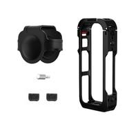 Cage de protection en métal compatible avec caméra Insta360 X4 Air, construction avec accès précis au port, comprend un protecteur d'objectif pour les voyages et l'extérieur