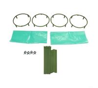 Cage de protection multifonction pour légumes et arbustes, protection contre le vent et la volaille avec film PE, tube en fibre verte réutilisable pour la croissance des tomates, 24 x 55 cm (2 pièces)