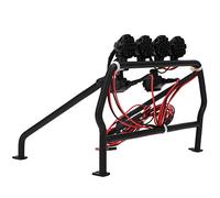 Cage de rouleau en métal Zenithaur RC avec 6 lumière LED pour 1/10 SCX10 Le corps du cadre du robot de voiture de voiture RC Axial améliore le réalisme et empêche les rayures