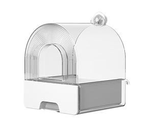 Cage de Salle de Bain pour - Cabine de Douche pour perroquets de Grande Taille, en ABS, Structure en polystyrène, Design avec tiroir inférieur Facile à Retirer, Transparent pour