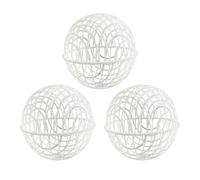 Cage de sécurité amovible pour poulailler, cage à balles en forme de boule orbe pour animaux et volailles, pour poulets, lapins, oiseaux, pigeons et plus encore (blanc, 50 cm)
