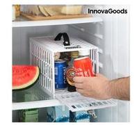 InnovaGoods - Cage de Sécurité pour Réfrigérateurs Food Safe, Boite Fermeture à Code, Caisse Alimentaire Polyvalente, Boîte Frigo Rangement avec Serrure Chromée, Blanc, Talla Unica, Texture