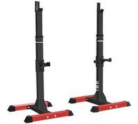 Cage de Squat ISE SY-RK1001 Réglable - Barre de Support - 15 niveaux de réglages - Max 200kg - Noir noir G