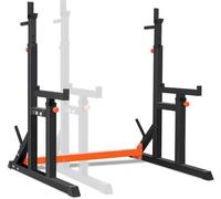 Cage de squat ISE Supports Réglable de Rack Squat Multifonction Barbell, Musculation Cage