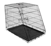 Cage de Transport - Animal Valley - 107x74x85 cm - Noir - 2 Portes - Pour Chiens