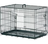 Cage de transport / cage métallique noire Karlie deux portes 77x47x54cm