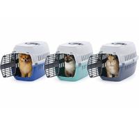 Flamingo Cage de transport Chat/Chien Noah 1 Multicolore – 32×49×30,5 cm, poignée, clips sécurité