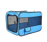 Cage De Transport Chien pour Mercedes-Benz GLC-Class (X253 X254 2015-2025 2026),Sac De Voyage Pliable avec Poche De Ceinture De Sécurité,Box De Voiture Respirant en Tissu Oxford,Blue