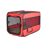 Cage De Transport Chien pour Renault Espace (I II III IV V VI 1984-2025 2026),Sac De Voyage Pliable avec Poche De Ceinture De Sécurité,Box De Voiture Respirant en Tissu Oxford,Red