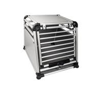 Cage de transport de voiture pour chien aluminium Nobby Pet Round Corner Gris 59x55x49 cm