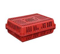 Cage de transport de volaille en plastique respirant pour poulets, oiseaux, canards et oies