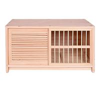Cage de transport en bois pour élevage d'oiseaux domestiques, nichoir spacieux avec portes coulissantes et volets, idéal pour pigeons, 80 x 40 x 45 cm