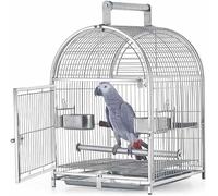 Cage de transport en fer forgé pour perroquet, cage à oiseaux en acier inoxydable, respirante, convient aux petits pinsons, zoo, oiseaux amoureux