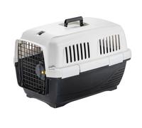 Ferplast Caisse de Transport Chat Clipper 2, IATA, Cage de Transport pour Petits Chiens et Chats Max 8 Kg, Boite Transport, Voyage Animaux Voiture Avion Train, 57 x 37 x h 36 cm, Porte en Acier