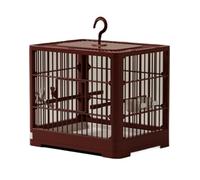 Cage De Transport for Oiseaux, Plateau Amovible, Crochet, Poignée, Maison d'oiseaux for L'extérieur(Bruin)