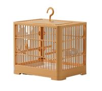 Cage De Transport for Oiseaux, Plateau Amovible, Crochet, Poignée, Maison d'oiseaux for L'extérieur(Oranje)