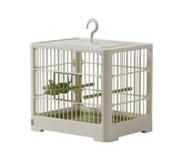 Cage De Transport for Oiseaux, Plateau Amovible, Crochet, Poignée, Maison d'oiseaux for L'extérieur(White)