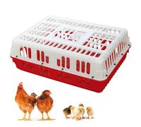 Cage de Transport for volailles, Cage de Transport en Plastique for Poulets, Panier de Transport for volailles avec poignée, Quatre Coins renforcés, for Oiseaux, Canards, oies et Poulets Adultes de 8
