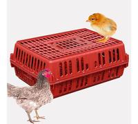 Cage de Transport for Volailles, Cage de Transport Spacieuse et Polyvalente, Cage de Transport en Plastique for Volailles, Cages for Poules, Capacité de Charge Plus Élevée, for Volailles, Poulets(Red)