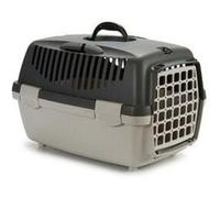 Cage de transport gris plastique (47 x 30 x 33 cm)