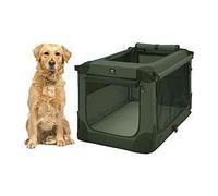 Cage de transport - MAELSON - Soft Kennel - 82x59x59cm - Vert très foncé - Intérieur