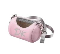 Cage de Transport Personnalisée pour Lapin et Hamster, Cage de Transport avec Fenêtre en Maille et Bandeoulière, Transport Léger pour Petit Animal de Voyage (Rose - Petit)