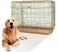 Cage de Transport Pliable en métal Robuste pour Le Dressage des Chiens, Niche sécurisée pour Grands Animaux avec Plateau Amovible et poignée Pratique