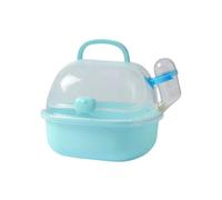 Cage De Transport Portable pour Hamster, Boîte Transparente en PP pour Petits Animaux, Design Sécurisé Anti-Fuite avec Espace pour Biberon, 20x18cm, 200g