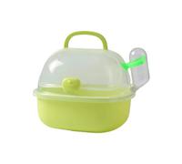 Cage De Transport Portable pour Hamster, Boîte Transparente en PP pour Petits Animaux, Design Sécurisé Anti-Fuite avec Espace pour Biberon, 20x18cm, 200g