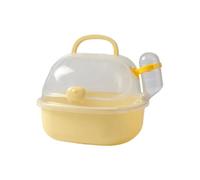 Cage De Transport Portable pour Hamster, Boîte Transparente en PP pour Petits Animaux, Design Sécurisé Anti-Fuite avec Espace pour Biberon, 20x18cm, 200g