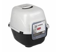 Cage de transport pour animaux de compagnie MPETS 62 x 53 x 58 cm Blanc Blanc/Noir Plastique