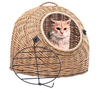 Vidaxl Cage De Transport Pour Chats 60x45x45 Cm Saule Naturel