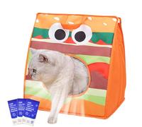 Cage de Transport pour Chat Sac à Chat avec Pack de Glace Intégré | Transporteur Ventilé Ployable Portable Isotherme pour Camping Randonnée Vélo Voiture Extérieur