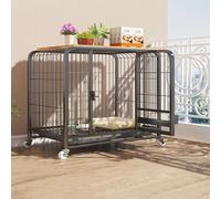 Cage de Transport pour Chien avec système de Verrouillage Anti-évasion sécurisé, Plateau Amovible et roulettes pour Une Installation Facile, pour Chiens de Petite et Moyenne Taille.