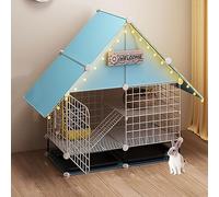 Cage de Transport pour Chien et Lapin, Grande Cage d'extérieur, enclos à Monter soi-même, Parc à Jeux intérieur pour Chat en Fil métallique détachable, Parc à Jeux pour Petits Animaux avec p