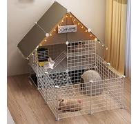 Cage de Transport pour Chien et Lapin, Grande Cage d'extérieur, enclos à Monter soi-même, Parc à Jeux intérieur pour Chat en Fil métallique détachable, Parc à Jeux pour Petits Animaux avec p