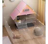 Cage de Transport pour Chien et Lapin, Grande Cage d'extérieur, enclos à Monter soi-même, Parc à Jeux intérieur pour Chat en Fil métallique détachable, Parc à Jeux pour Petits Animaux avec p