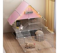 Cage de Transport pour Chien et Lapin, Grande Cage d'extérieur, enclos à Monter soi-même, Parc à Jeux intérieur pour Chat en Fil métallique détachable, Parc à Jeux pour Petits Animaux avec p
