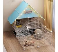 Cage de Transport pour Chien et Lapin, Grande Cage d'extérieur, enclos à Monter soi-même, Parc à Jeux intérieur pour Chat en Fil métallique détachable, Parc à Jeux pour Petits Animaux avec p