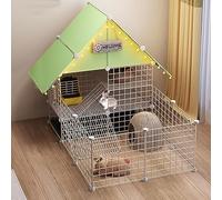 Cage de Transport pour Chien et Lapin, Grande Cage d'extérieur, enclos à Monter soi-même, Parc à Jeux intérieur pour Chat en Fil métallique détachable, Parc à Jeux pour Petits Animaux avec p